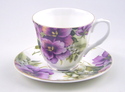 FINE BONE CHINA CUP AND SAUCER - PANSY CHINTZ - GR