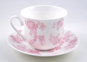 Fine English Bone China Breakfast Cup and Saucer -