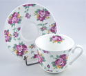 Fine English Bone China Breakfast Cup and Saucer -