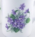 Pair Fine English Bone China Mugs - Wild Violet Sp