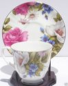 Fine Bone China Cup and Saucer - Grace's Rose Chin