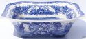 Classic French Toile Serving Bowl Joan of Arc Blue