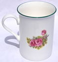 Pair Fine English Bone China Mugs - Rose Pinks Chi