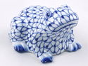 Fine China Frog or Toad Hand Painted Cobalt Blue N