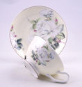 FINE BONE CHINA CUP AND SAUCER - SOFT WHITE ROSE C