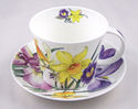 English Bone China Breakfast Cup and Saucer SPRING