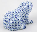 Fine China Frog or Toad Hand Painted Cobalt Blue N