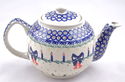 Hand Painted Polish Pottery 5 Cup Teapot Cobalt Ci