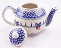 Hand Painted Polish Pottery 5 Cup Teapot Cobalt Ci