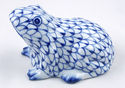 Fine China Frog or Toad Hand Painted Cobalt Blue N