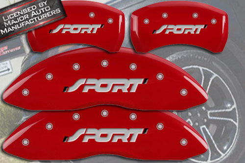 MGP Caliper Covers SPORT Engraving For 2011-2018 Ford Explorer-Red