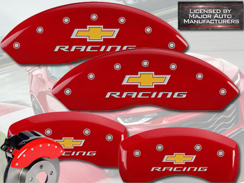 MGP Caliper Covers Front and Rear Engraving For 1997-2004 Chevy Corvette C5-Red