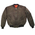 BROWN  Men’s MA-1 Skinhead Bomber Flight Jacket 