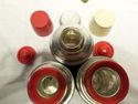 3 Vintage Stainless Steel THERMOS Vacuum Bottles N