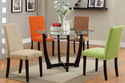 5Pcs Modern Glass Top Round Table Dining Set Parso