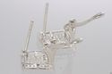 Sterling Silver Cubic Zirconia Lever Back Earrings