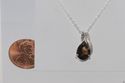 Sterling Silver Diamond (.0033ct) and Smoky Quartz