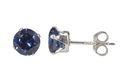 Sterling Silver Earrings Blue Sapphire September B