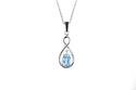 Sterling Silver Blue Topaz (.86) & Diamond (.003ct