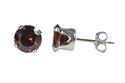 Sterling Silver Garnet CZ Birthstone Stud Earrings