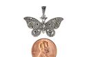 .925 Sterling Silver Marcasite Butterfly Pendant 2