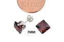 Garnet CZ Earrings Red January Birthstone Studs St