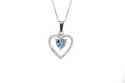 Sterling Silver Diamond (.01ct) and Blue Topaz (.5