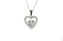 Sterling Silver Diamond (.01ct) and White Topaz He