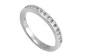 Sterling Silver 3mm Clear Cubic Zirconia CZ Band R