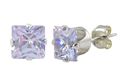 Lavender CZ Stud Earrings June Birthstone Prong St