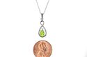 Sterling Silver Diamond (.003ct) and Peridot Neckl