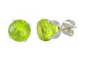 Earrings Sterling Silver Green Peridot CZ August B