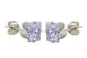 Lavender CZ Stud Earrings June Birthstone Prong St