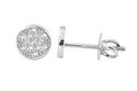 Screwback Earrings Clear Pave Cubic Zirconia Studs