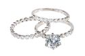 2CT Bridal Ring Wedding Set 3 Rings Round CZ .925 