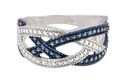 Blue & White Diamond Ring Sterling Silver .02ct - 