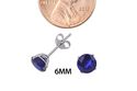 Sapphire Round CZ September Birthstone Stud Earrin