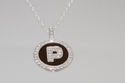 Sterling Silver Letter P Initial Pendant & Necklac