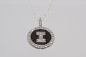 Sterling Silver Letter I Initial Pendant & Necklac