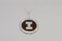 Sterling Silver Letter I Initial Pendant & Necklac