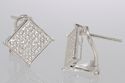 Sterling Silver Cubic Zirconia Lever Back Earrings