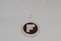 Sterling Silver Letter F Initial Pendant & Necklac