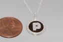 Sterling Silver Letter P Initial Pendant & Necklac