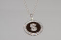 Sterling Silver Letter S Initial Necklace Micropav