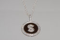 Sterling Silver Letter S Initial Necklace Micropav