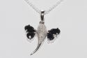 Diamond Dragonfly Necklace Dark Sapphire Stones St