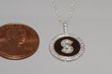 Sterling Silver Letter S Initial Necklace Micropav