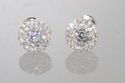 Micropave Stud Earrings Sterling Silver Screwback 