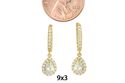 14k Yellow Gold Leverback Earrings Snap Closure Te