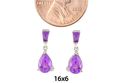 Amethyst Gemstone Drop Earrings 925 Sterling Silve